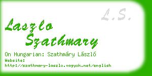 laszlo szathmary business card